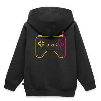 Retro Gaming Controller - Kinder Premium Organic Hoodie - Schwarz - Hinten - AI Model Kid Male (0cm)
