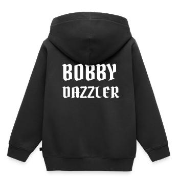 OAK ISLAND / TREASURE HUNTING: Bobby Dazzler - Kinder Premium Organic Hoodie - Schwarz - Hinten - AI Model Kid Male (0cm)