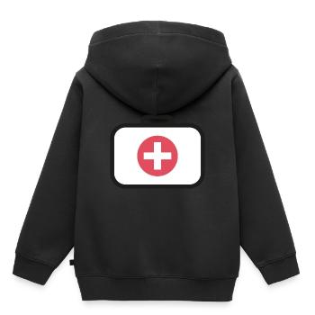 Erste Hilfe Medizin Koffer - Kinder Premium Organic Hoodie - Schwarz - Hinten - AI Model Kid Male (0cm)