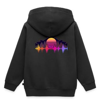 Equalizer Music Gift Vaporwave Soundwave - Kids Premium Organic Hoodie - black - Back - AI Model Kid Male (0cm)