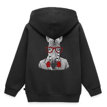Hipster zebra - Kids Premium Organic Hoodie - black - Back - AI Model Kid Male (0cm)