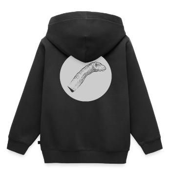 Long-neck Dino dinosaur dinosaur - Kids Premium Organic Hoodie - black - Back - AI Model Kid Male (0cm)