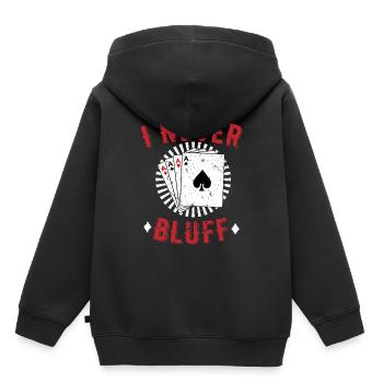 Poker Spiel Karten Casino Maennerabend Chips - Kinder Premium Organic Hoodie - Schwarz - Hinten - AI Model Kid Male (0cm)