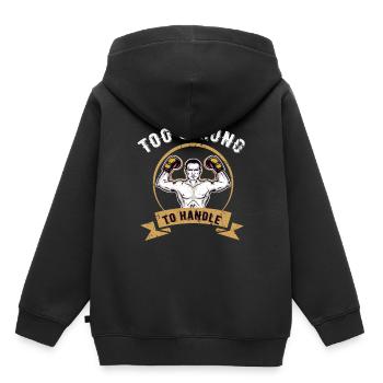 Boxe sport sparring hobby boxe gant sac de boxe - Sweat Premium à capuche enfant bio - noir - Dos - AI Model Kid Male (0cm)