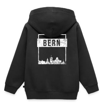 Skyline de Berne - Sweat Premium à capuche enfant bio - noir - Dos - AI Model Kid Male (0cm)
