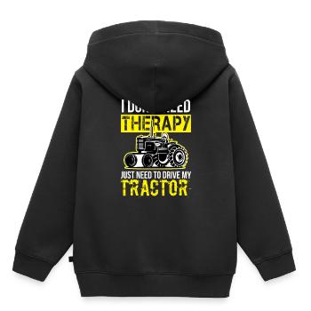 Tractor machine trekker tug agriculture - Kids Premium Organic Hoodie - black - Back - AI Model Kid Male (0cm)