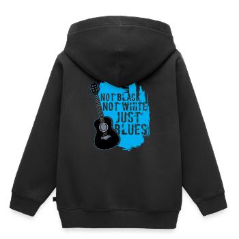 Blues Musique Musique Band Style de musique Instrument - Sweat Premium à capuche enfant bio - noir - Dos - AI Model Kid Male (0cm)