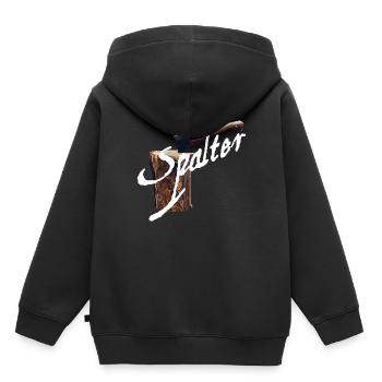 Spalter Holz Rundholz Axt Beil Brennholz - Kinder Premium Organic Hoodie - Schwarz - Hinten - AI Model Kid Male (0cm)