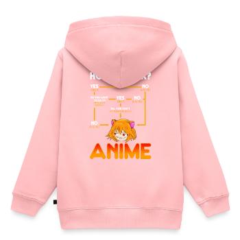 Anime manga - Kids Premium Organic Hoodie - rose - Back - AI Model Kid Female (0cm)