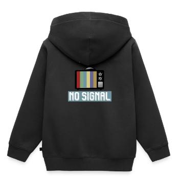 NO SIGNAL Fernseher - Testbild Retro Classic - Kinder Premium Organic Hoodie - Schwarz - Hinten - AI Model Kid Male (0cm)