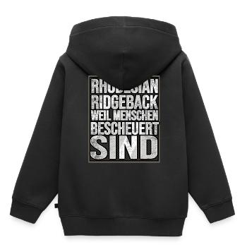 Rhodesian Ridgeback - Kinder Premium Organic Hoodie - Schwarz - Hinten - AI Model Kid Male (0cm)
