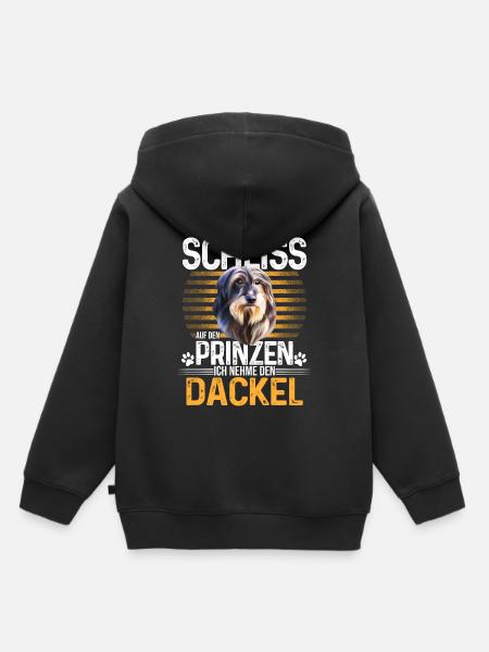 Dackel Dachshund Rauhaardackel - Kinder Premium Organic Hoodie - Schwarz