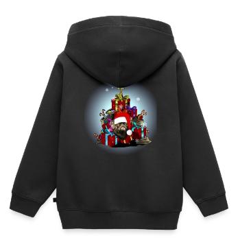 Griffon nain brabançon - Sweat Premium à capuche enfant bio - noir - Dos - AI Model Kid Male (0cm)