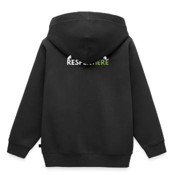 RespekTIERE - Veganer & Tierliebhaber - Kinder Premium Organic Hoodie - Schwarz - Hinten - AI Model Kid Male (0cm)