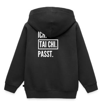 Tai Chi Geschenk - Kinder Premium Organic Hoodie - Schwarz - Hinten - AI Model Kid Male (0cm)