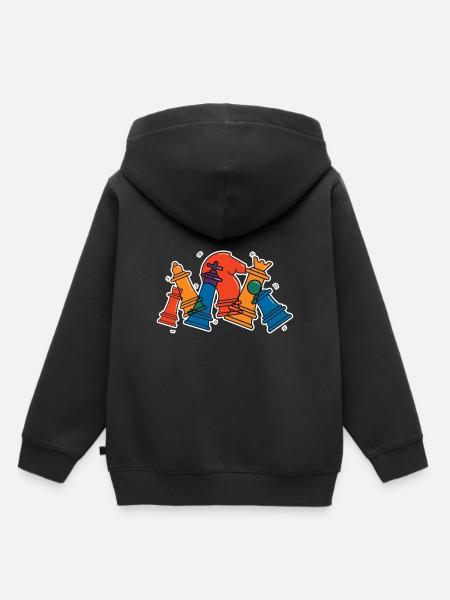 Jeu d’échecs joueurs d’échecs cadeau - Sweat Premium à capuche enfant bio - noir