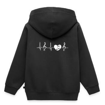 Musik ist Leben Musiker Ich liebe Musik Geschenk - Kinder Premium Organic Hoodie - Schwarz - Hinten - AI Model Kid Male (0cm)