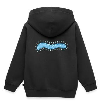 MICROBIOLOGISTE: Bactérie douce - Sweat Premium à capuche enfant bio - noir - Dos - AI Model Kid Male (0cm)