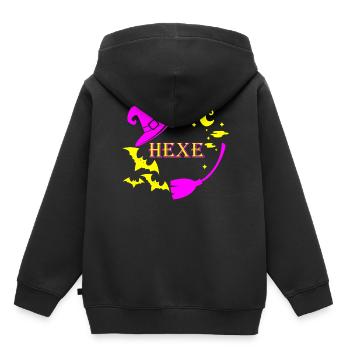 Hexe Halloween Walpurgisnacht - Kinder Premium Organic Hoodie - Schwarz - Hinten - AI Model Kid Male (0cm)