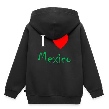 Mexico - Kinder Premium Organic Hoodie - Schwarz - Hinten - AI Model Kid Male (0cm)