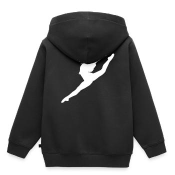 Ballerina Ballet Danse Danseuse Danse - Sweat Premium à capuche enfant bio - noir - Dos - AI Model Kid Male (0cm)