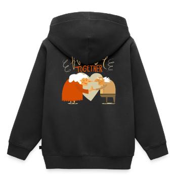 Grand parents - Sweat Premium à capuche enfant bio - noir - Dos - AI Model Kid Male (0cm)