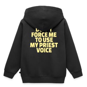 Christianity: Priest Voice - Kids Premium Organic Hoodie - black - Back - AI Model Kid Male (0cm)