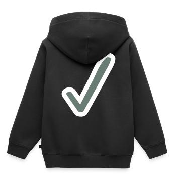 Vérifier l’esquisse de l’icône - Sweat Premium à capuche enfant bio - noir - Dos - AI Model Kid Male (0cm)