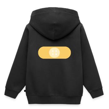 Pavage doux Pastel - Sweat Premium à capuche enfant bio - noir - Dos - AI Model Kid Male (0cm)