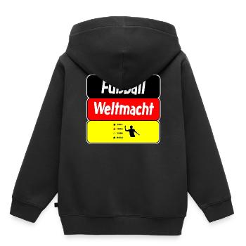  de l'Allemagne, fan, jersey - Sweat Premium à capuche enfant bio - noir - Dos - AI Model Kid Male (0cm)