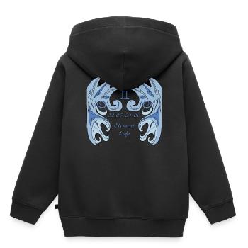 Sternzeichen Zwilling - Kinder Premium Organic Hoodie - Schwarz - Hinten - AI Model Kid Male (0cm)