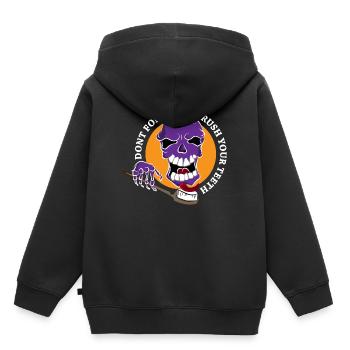 Skull, skull, toothbrush - Kids Premium Organic Hoodie - black - Back - AI Model Kid Male (0cm)
