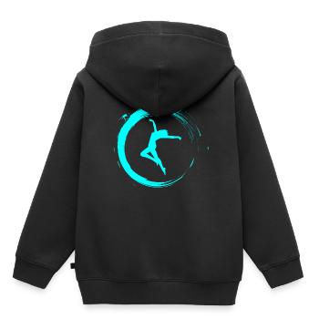 Tanz Freiheit Jugend - Kinder Premium Organic Hoodie - Schwarz - Hinten - AI Model Kid Male (0cm)