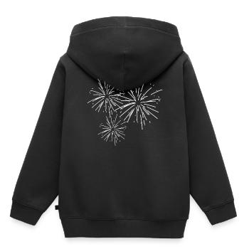 Pyro-pyrotechnie effet - Sweat Premium à capuche enfant bio - noir - Dos - AI Model Kid Male (0cm)