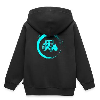 Traktor - Kinder Premium Organic Hoodie - Schwarz - Hinten - AI Model Kid Male (0cm)