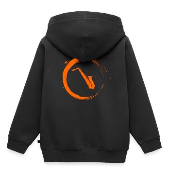 saxophone - Kids Premium Organic Hoodie - black - Back - AI Model Kid Male (0cm)