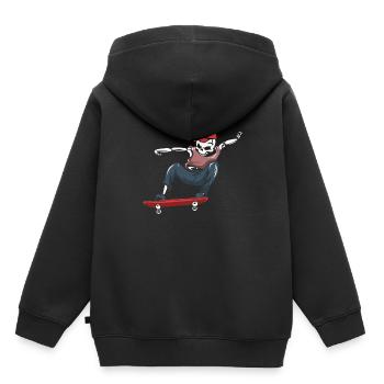 Cadeau de patin à roulettes - Sweat Premium à capuche enfant bio - noir - Dos - AI Model Kid Male (0cm)
