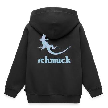 lézards ornementé - Sweat Premium à capuche enfant bio - noir - Dos - AI Model Kid Male (0cm)