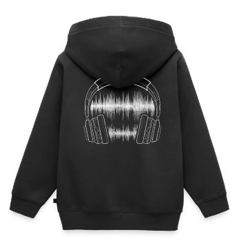 Music Headphone Equalizer Gift Soundwave - Kids Premium Organic Hoodie - black - Back - AI Model Kid Male (0cm)