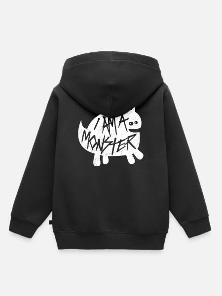 I am a monster - Halloween Ghost Horror Fun - Kids Premium Organic Hoodie - black