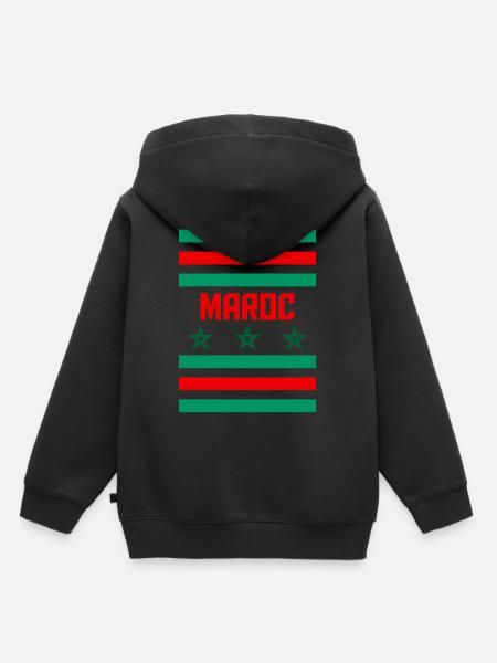 Marokko - Kinder Premium Organic Hoodie - Schwarz