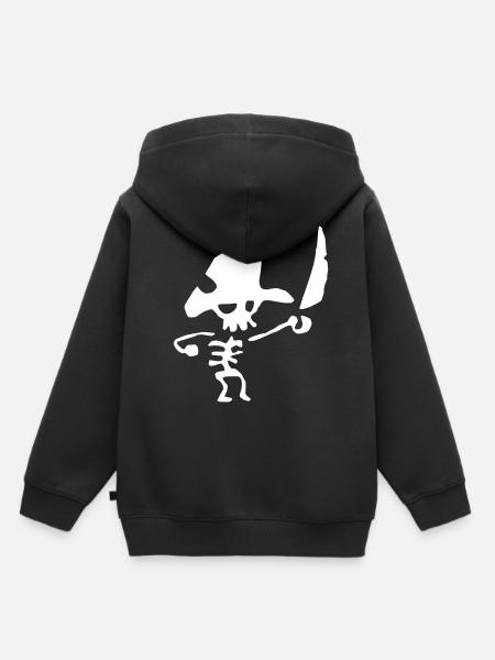 Piraten Skelet - Kinder Premium Organic Hoodie - Schwarz