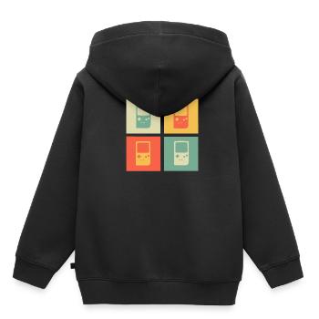 Retrogaming Gaming Ringer Old School Gift 2d - Kids Premium Organic Hoodie - black - Back - AI Model Kid Male (0cm)