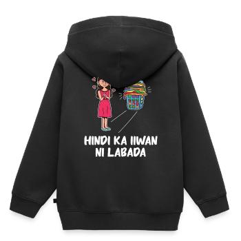 Design de lingerie Fil-Am pour les fiers Pinoys - Sweat Premium à capuche enfant bio - noir - Dos - AI Model Kid Male (0cm)