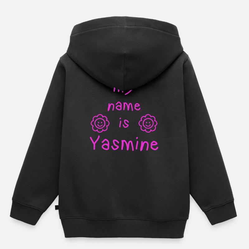 YASMINE MY NAME IS - Sweat Premium à capuche enfant bio - noir