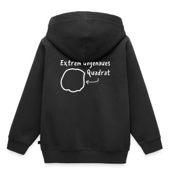 Extrem ungenaues Quadrat Kreis Funshirt Geometrie - Kinder Premium Organic Hoodie - Schwarz - Hinten - AI Model Kid Male (0cm)