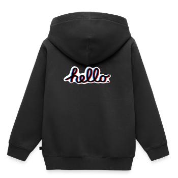 Bonjour - Sweat Premium à capuche enfant bio - noir - Dos - AI Model Kid Male (0cm)