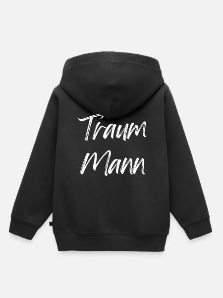 Traum Mann - Kinder Premium Organic Hoodie - Schwarz