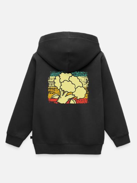 Brokkoli - Kinder Premium Organic Hoodie - Schwarz