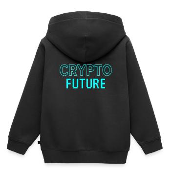Crypto Zukunft - Kinder Premium Organic Hoodie - Schwarz - Hinten - AI Model Kid Male (0cm)